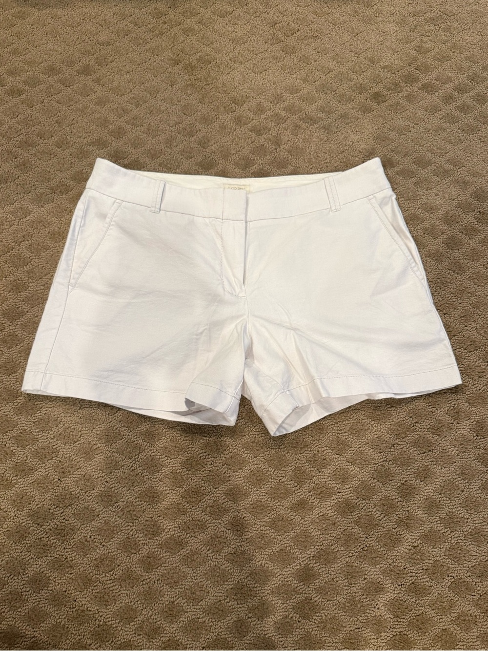 J. Crew White Cotton Chino Shorts